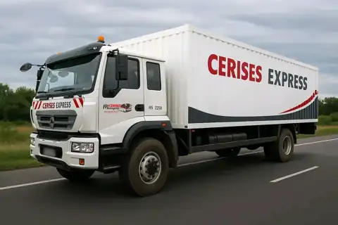 Camion messagerie Cérises Express